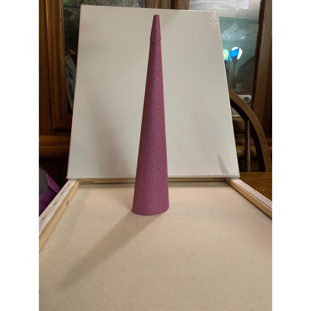 Christmas Tree 12.5 inch Glitter Minimalist tree in hot Pink